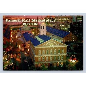Evening at Faneuil Hall Marketplace Boston Massachusetts Postcard